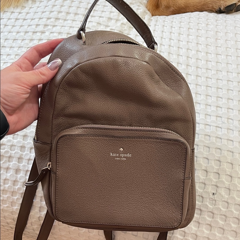 Kate Spade Taupe Leather Backpack